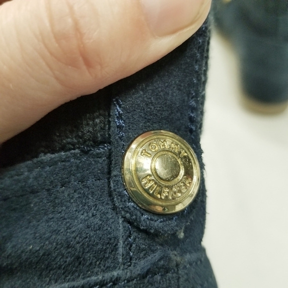 TOMMY HILFIGER Womens Serafin Blue Suede concealed Wedge Sz 6.5 Bootie NWOB - Picture 8 of 11